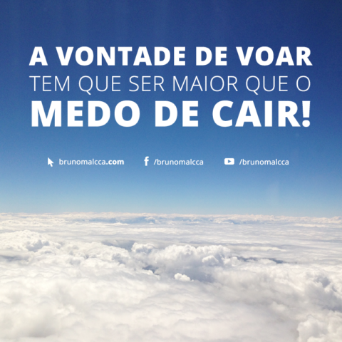 FRASE: A vontade de voar tem que ser maior que o medo de cair