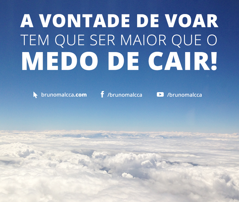 FRASE: A vontade de voar tem que ser maior que o medo de cair